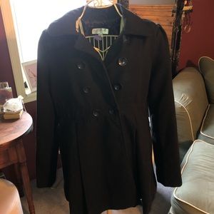Flirty and feminine black pea coat.